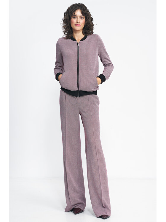 NIFE NIFE Mikina BL05 Bordó Regular Fit