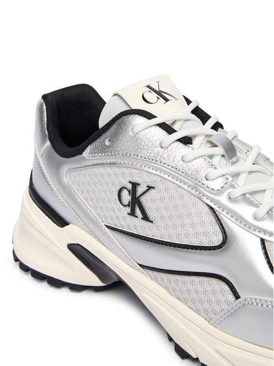 Calvin Klein Calvin Klein Sportcipők Hike Runner Laceup Mesh Mix Met YM0YM01402 Ezüst