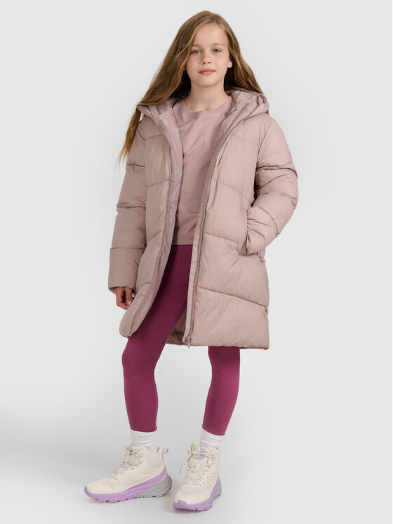 4F 4F Kurtka puchowa OUTERWEAR Brązowy jasny Regular Fit