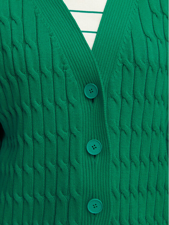 Tommy Hilfiger Tommy Hilfiger Kardigan WW0WW50078 Tamno zelena Relaxed Fit
