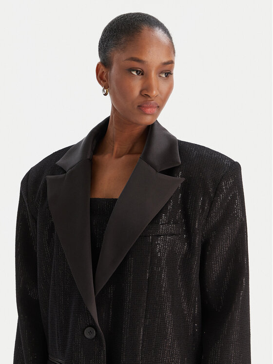 Eleh Eleh Marynarka EFW250252 Czarny Regular Fit