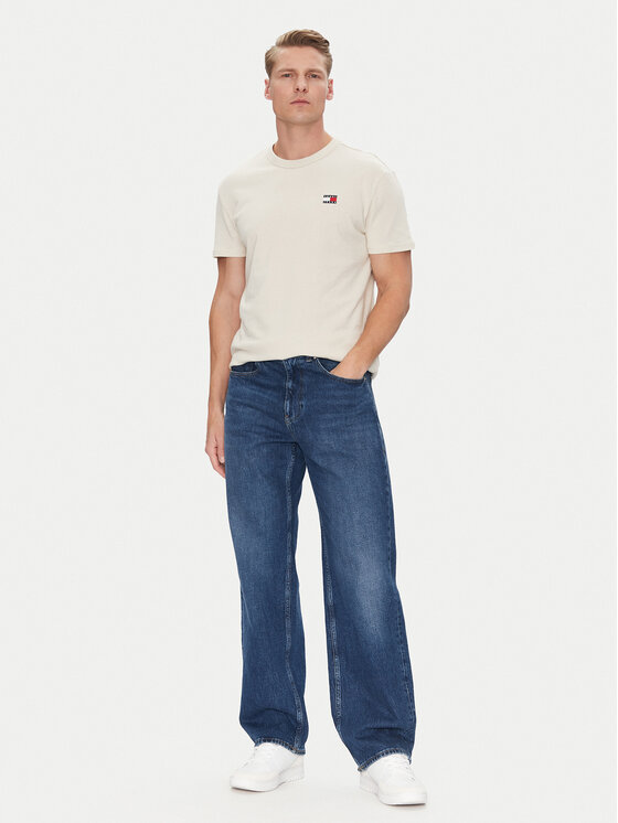 Tommy Jeans Tommy Jeans T-särk Badge DM0DM20322 Beež Regular Fit