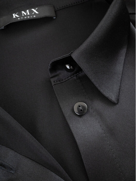 KMX Studio KMX Studio Bluzka 504840007 Czarny Straight Fit