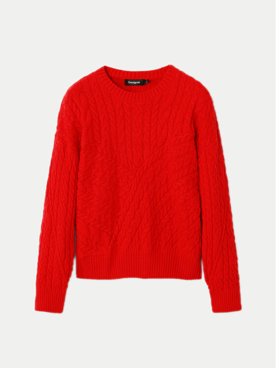 Desigual Desigual Sweater Exeter 24WWJF74 Piros Regular Fit