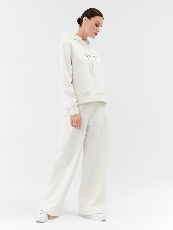 Calvin Klein Jeans Calvin Klein Jeans Pantaloni da tuta J20J221916 Écru Relaxed Fit