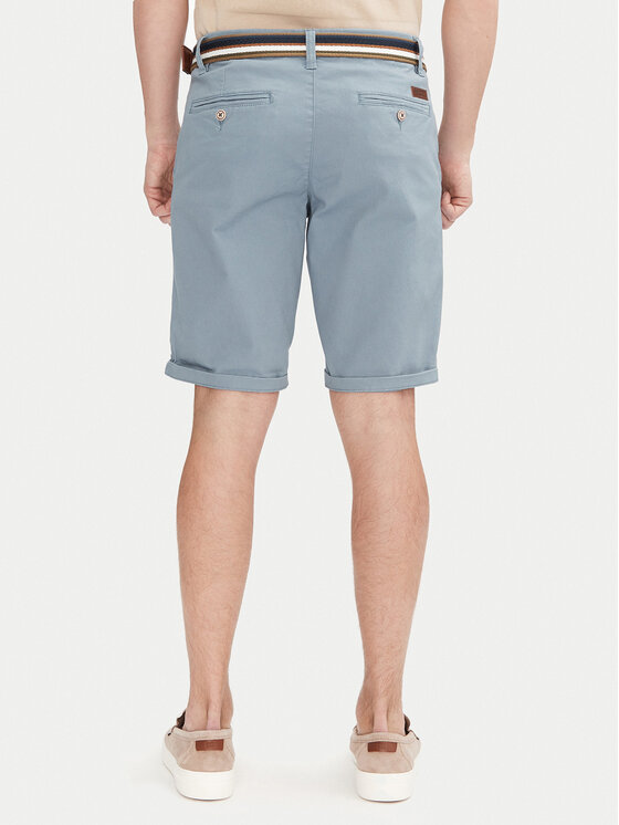 INDICODE INDICODE Pantaloncini di tessuto Royce 70-039 Blu Slim Fit
