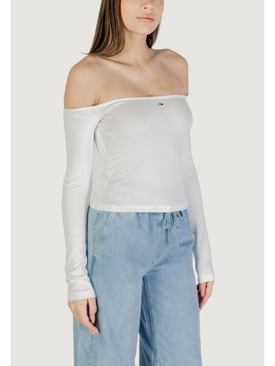 Tommy Jeans Tommy Jeans T-Shirt TJW SLIM ESSENTIAL B Λευκό Slim Fit