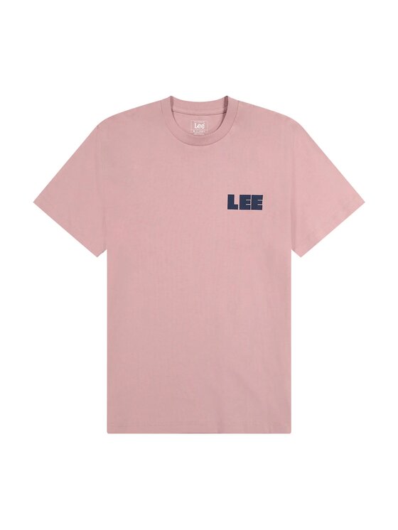 Lee Lee T-Shirt WW GRAPHIC TEE Różowy Regular Fit