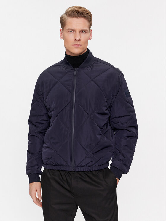 Calvin Klein Calvin Klein Яке бомбър Signature K10K111880 Тъмносин Regular Fit