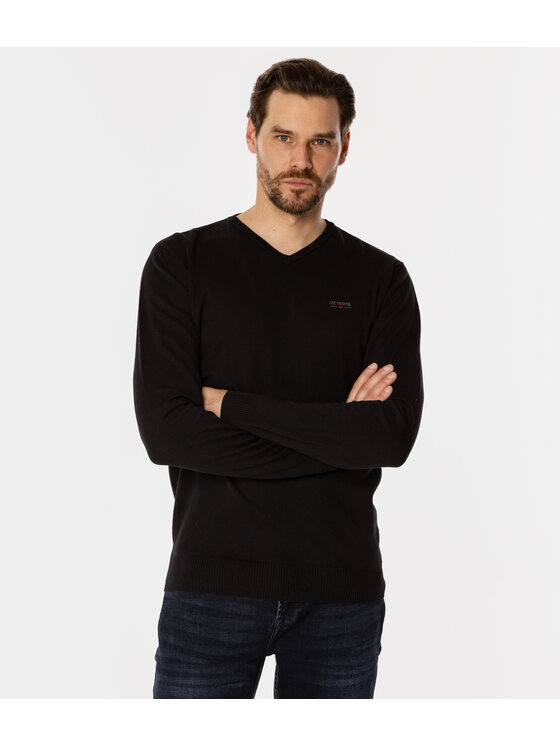 Lee Cooper Lee Cooper Sweter ADAM Czarny Regular Fit