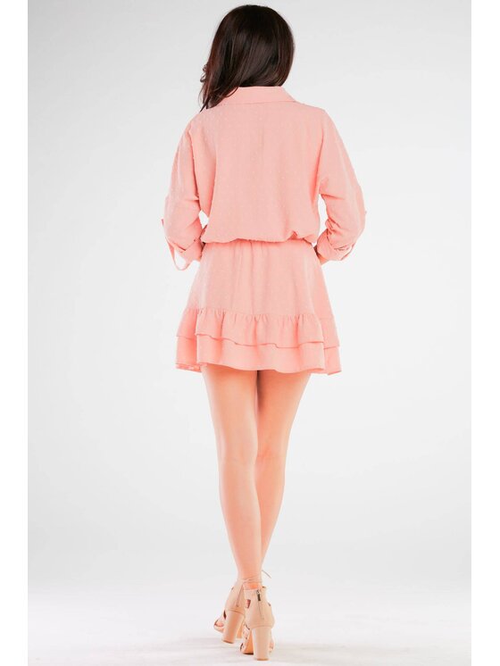 Awama Awama Koszula A425 Różowy Basic Fit