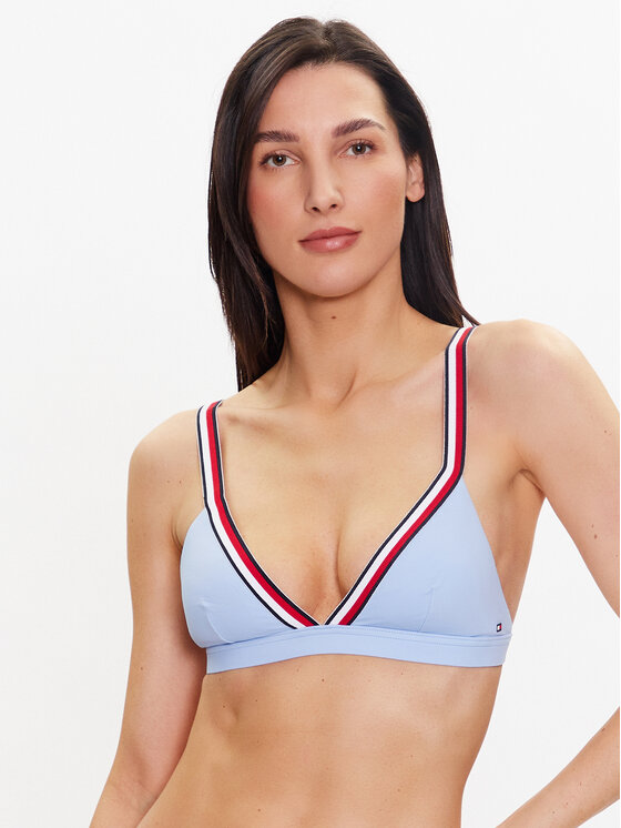 Tommy Hilfiger Bikini augšdaļa UW0UW04101 Gaiši zils