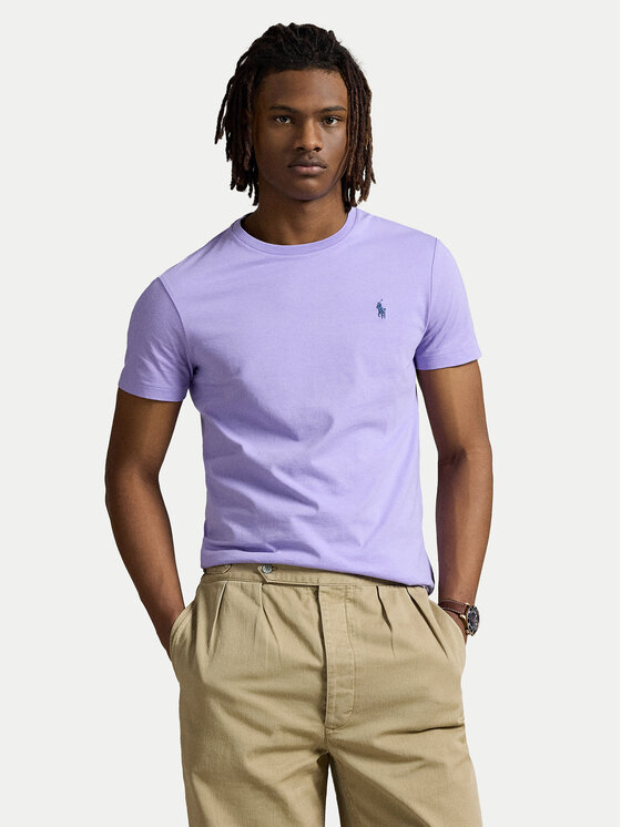 Polo Ralph Lauren Polo Ralph Lauren T-Shirt 710671438434 Fialová Custom Slim Fit