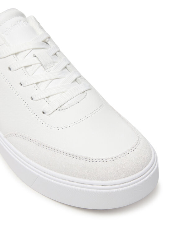 Calvin Klein Calvin Klein Sneakersy Classic Cups Oxf Tmb Lth-Su Tc HM0HM02354 Biały