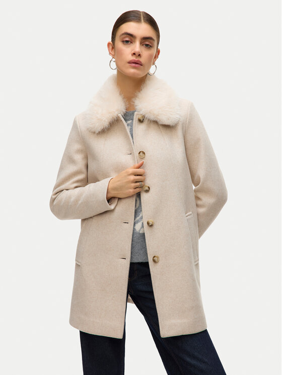 Vero Moda Vero Moda Kabát pro přechodné období Autumn 10331559 Béžová Regular Fit