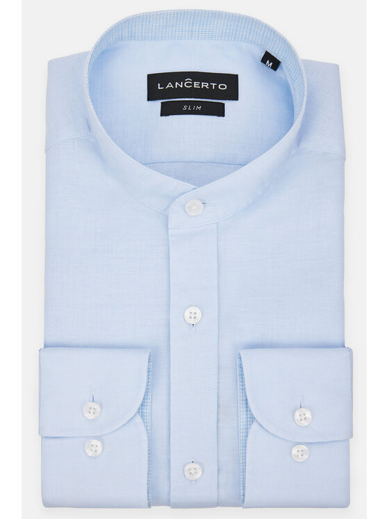 Lancerto Lancerto Koszula Ariel KO073123000027 Błękitny Slim Fit
