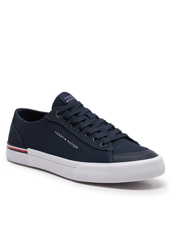 Tommy Hilfiger Tommy Hilfiger Tenisenes Corporate Vulc Canvas FM0FM04954 Tumši zils