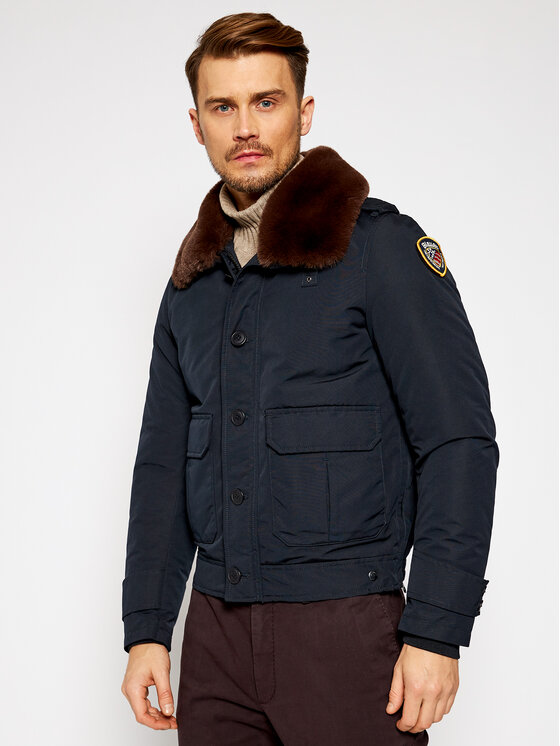 Blauer Blauer Зимова куртка Jesse Classic Police 20WBLUC05518 005844 синій Regular Fit