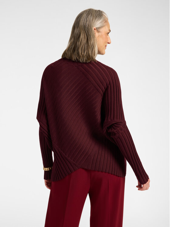Elena Mirò Elena Mirò Sweter M243E002261N039 Bordowy Over Fit