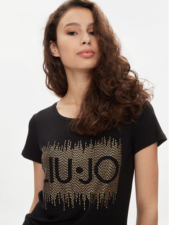 Liu Jo Liu Jo T-Shirt VA4154 JS360 Czarny Regular Fit