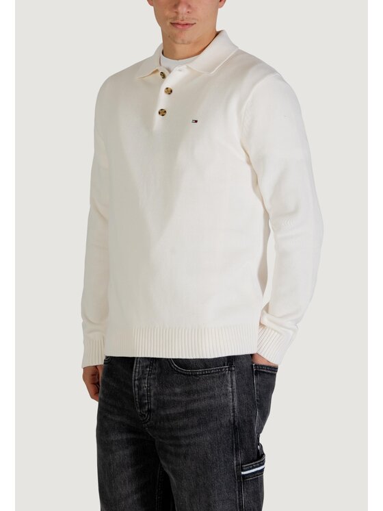 Tommy Jeans Tommy Jeans Πουλόβερ DM0DM22647 Λευκό Casual Fit
