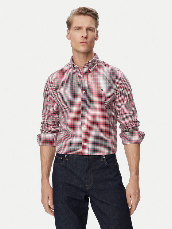 Tommy Hilfiger Cămașă Gingham MW0MW43319 Roșu Regular Fit