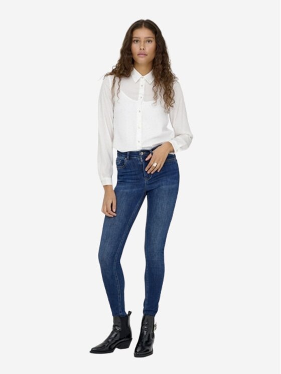 ONLY ONLY Camicia Onlzeke ls studio skirt Bianco Regular Fit