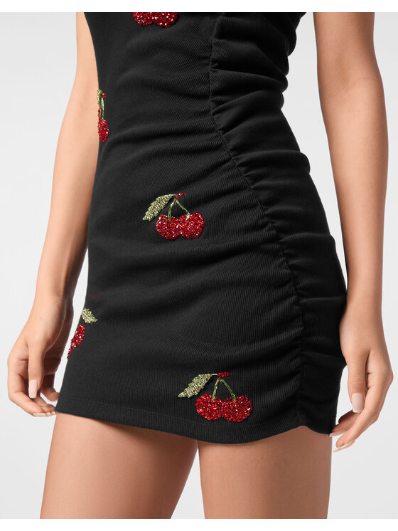 PHILIPP PLEIN PHILIPP PLEIN Sukienka wieczorowa 24207 Czarny Fitted Fit