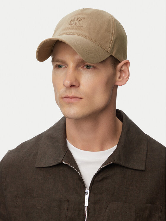 Calvin Klein Calvin Klein Cappellino Monogram Deboss Canvas Baseball LV04G5027G Beige