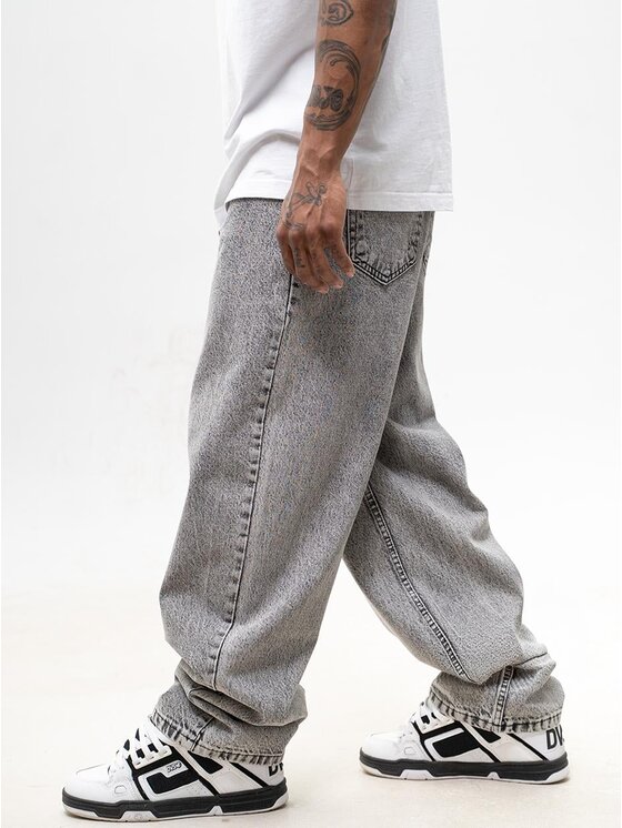 Jigga Wear Jigga Wear Jeansy Szerokie luźne spray 130754 Szary Baggy Fit