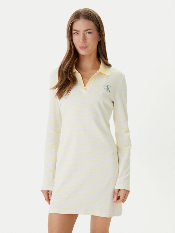Calvin Klein Jeans Calvin Klein Jeans Rochie de zi Monologo LV047F839G Galben Regular Fit