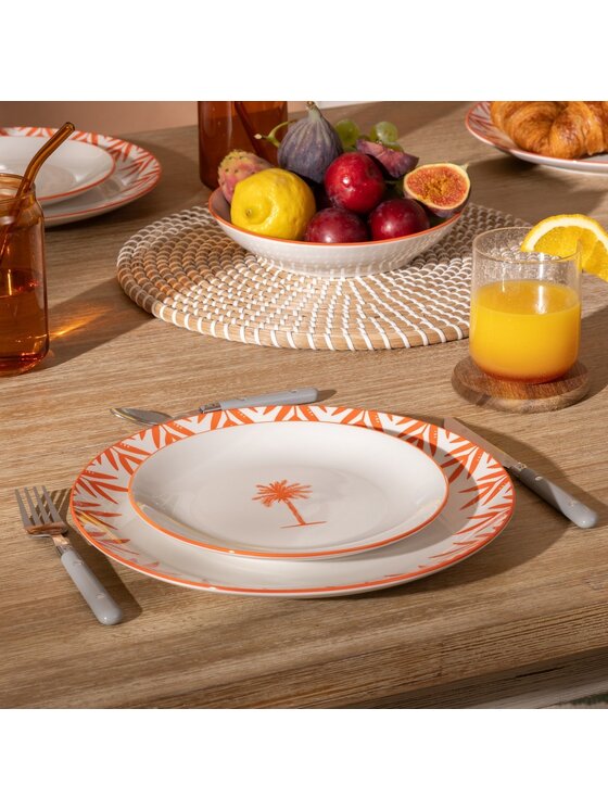 MIAhome MIAhome Zestaw 6 talerzy obiadowych Yucatan 27 cm Biały