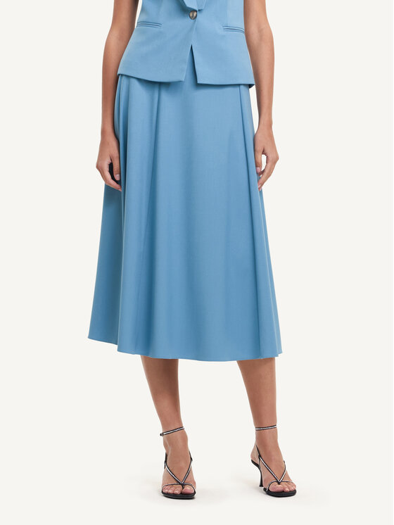 KMX KMX Spódnica midi 115980015 Niebieski Flare Fit