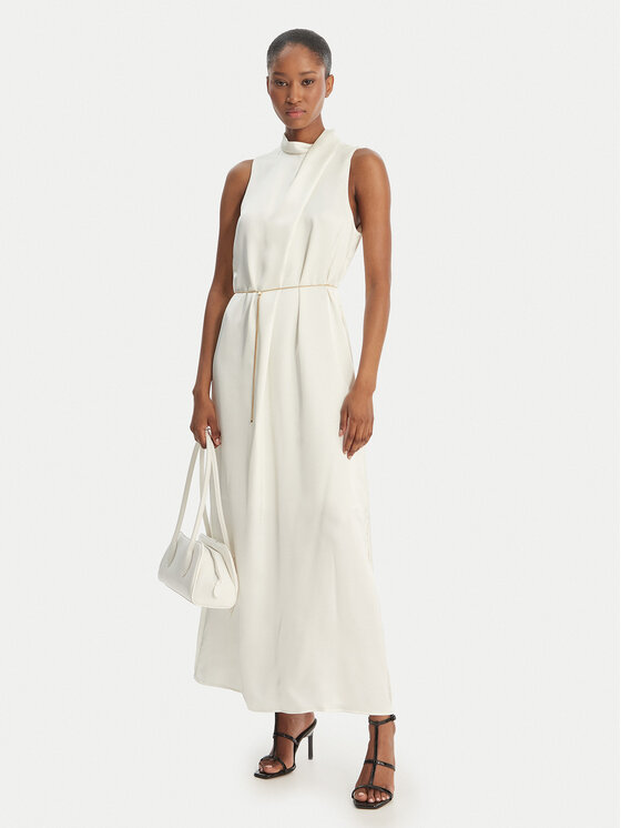 HUGO HUGO Cocktail obleka Kewina-1 50566973 Écru Slim Fit