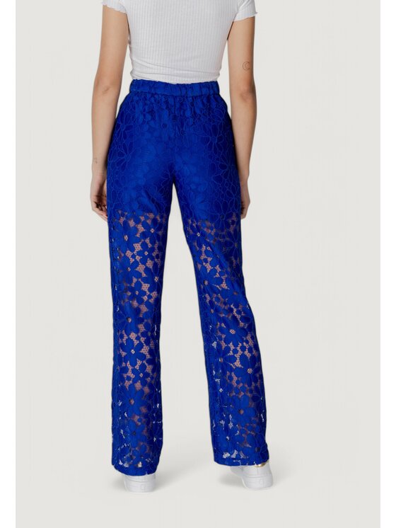 Desigual Desigual Παντελόνι Palazzo PANT_LACELONG Μπλε Long Fit