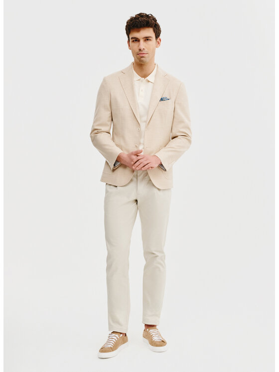 Pako Lorente Pako Lorente Marynarka P25SF-3X-001 Beżowy Slim Fit