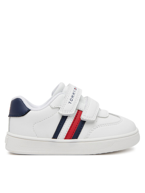 Tommy Hilfiger Tommy Hilfiger Sneakersy Stripes Low Cut Velcro Sneaker T1X9-33839-1355 M Biały