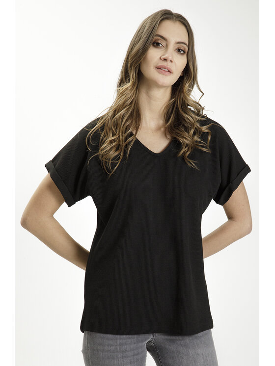 Cross Jeans Cross Jeans T-Shirt 55944-020 Czarny Regular Fit