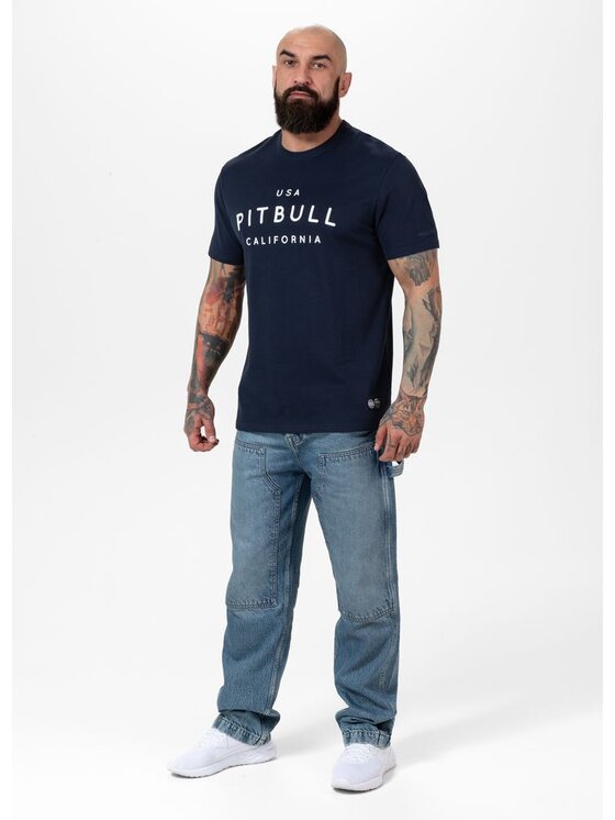 PITBULL PITBULL T-Shirt Koszulka Granatowy Regular Fit