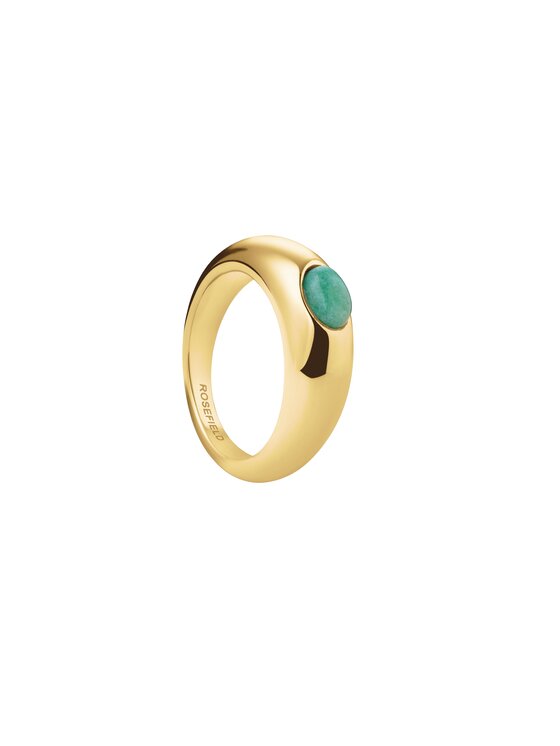 Rosefield Rosefield Pierścionek Aventurine Ring Złoty