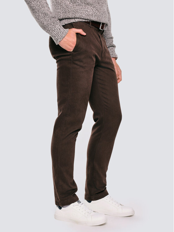 BIG STAR BIG STAR Chinosy ERHATIN Brązowy Slim Fit