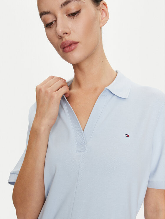Tommy Hilfiger Tommy Hilfiger Haljina za svaki dan WW0WW41278 Svijetloplava Regular Fit