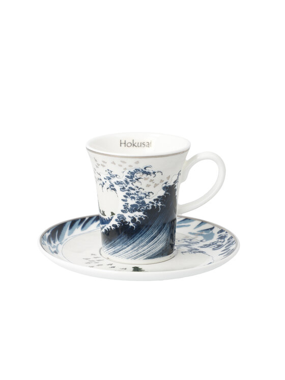 Goebel Goebel Filiżanka do espresso Katushika Hokusai - Wielka fala II Niebieski