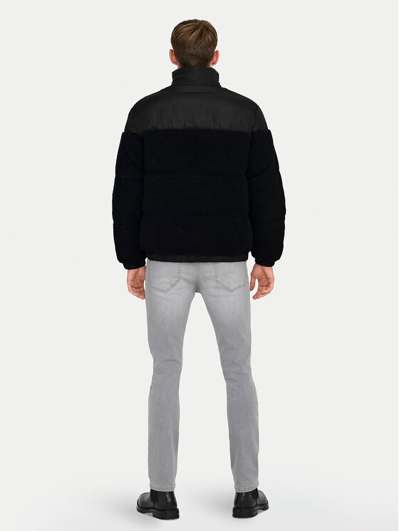 Only & Sons Only & Sons Μπουφάν χειμωνιάτικο 22030456 Μαύρο Regular Fit