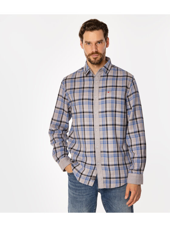 Lee Cooper Lee Cooper Koszula WAYNE Szary Regular Fit
