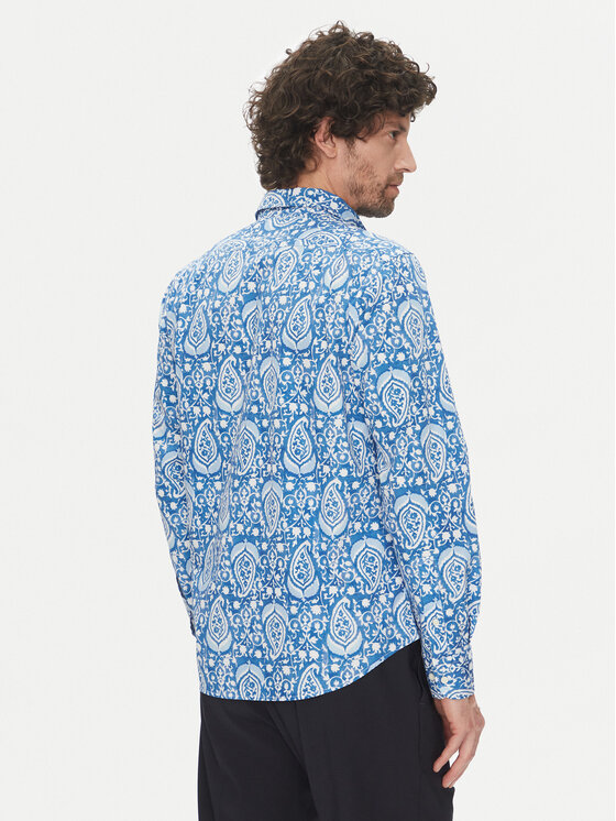 La Martina La Martina Srajca Aspen MAC003 PP719 Modra Regular Fit