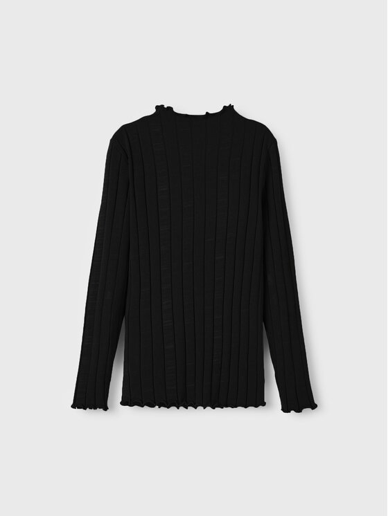 NAME IT NAME IT Bluzka 13211597 Czarny Slim Fit