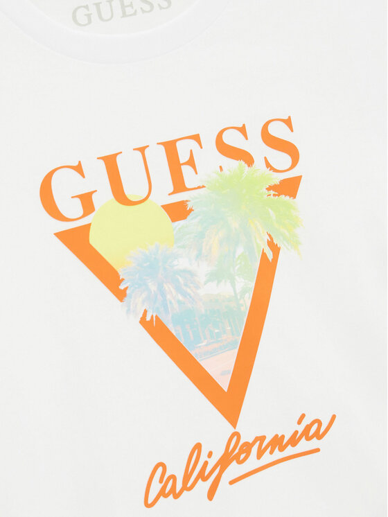 Guess Guess T-Shirt N6GI10 K8HM4 Biały Regular Fit