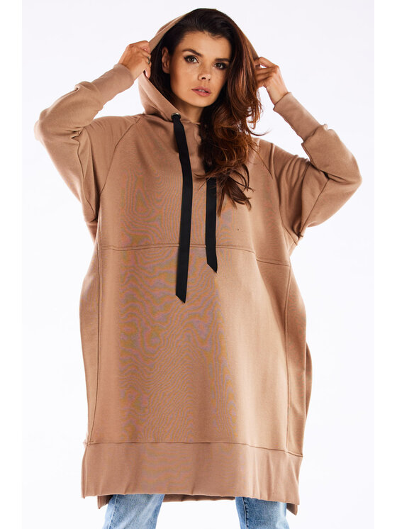 Infinite You Infinite You Bluza M279 Beżowy Basic Fit
