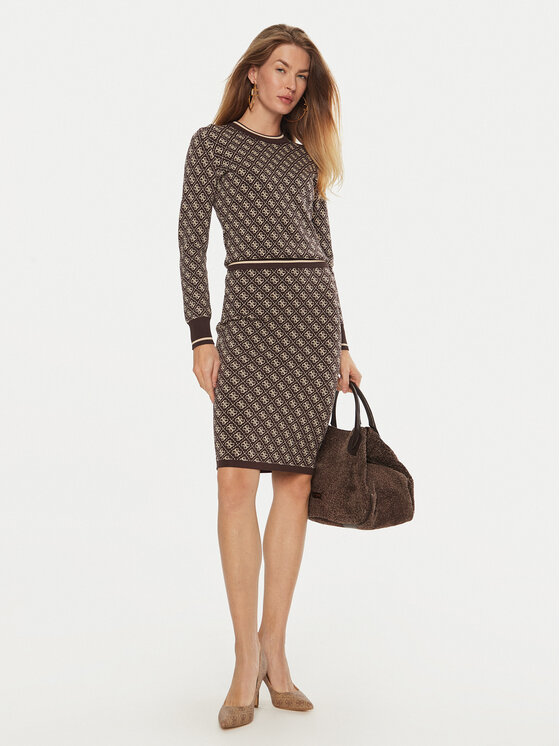 Guess Guess Bleistiftrock Lise W4BD53 Z37K0 Braun Regular Fit